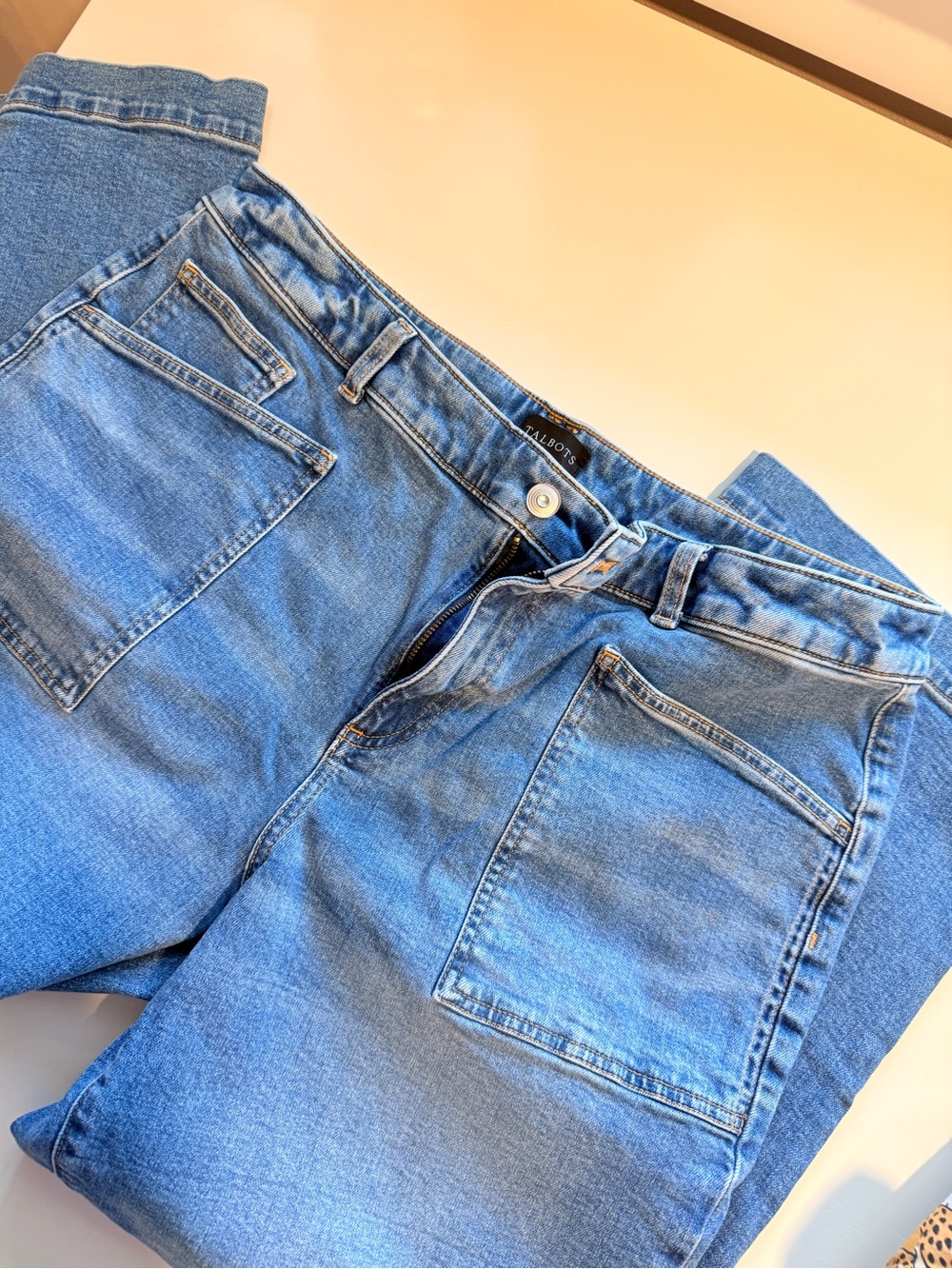 Talbots Light Wash Straight Ankle Mid Rise Women's Jeans
